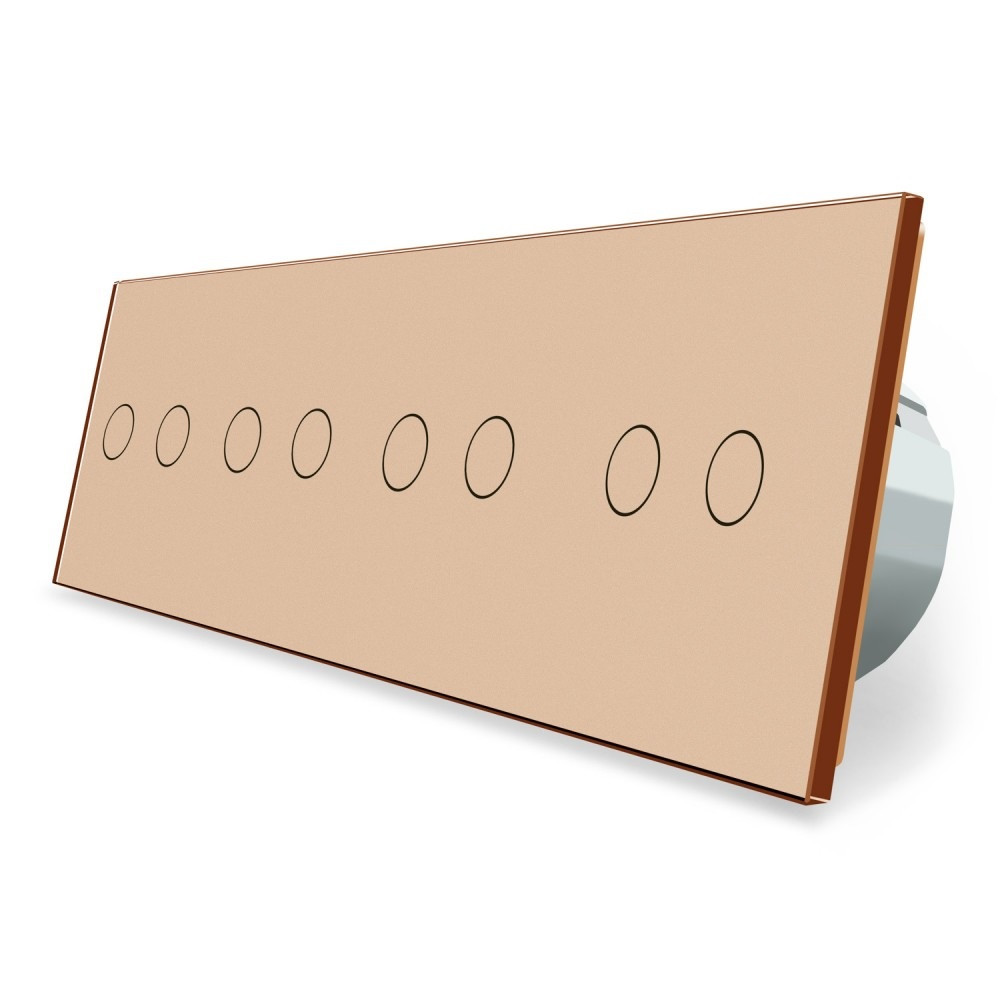 LIVOLO Розумний сенсорний ZigBee вимикач 8 сенсорів (2-2-2-2) Livolo золото (VL-C708Z-13) Коломия - фото 3