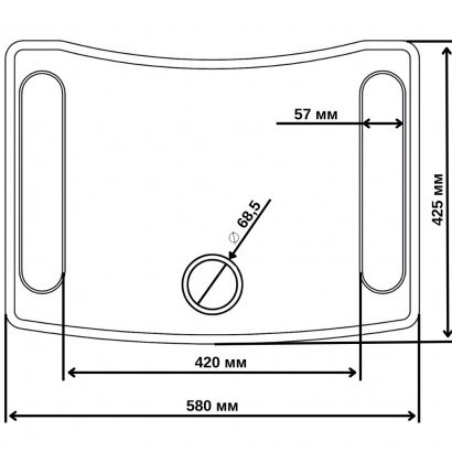 Столик (піднос) для ходунців пластиковий OSD-TBL1 Дніпро - фото 3
