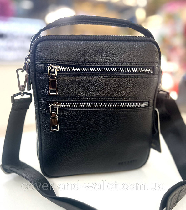 Стильная мужская кожаная сумка-барсетка с ручкой на много отделений Rekarti 114 Киев - изображение 2