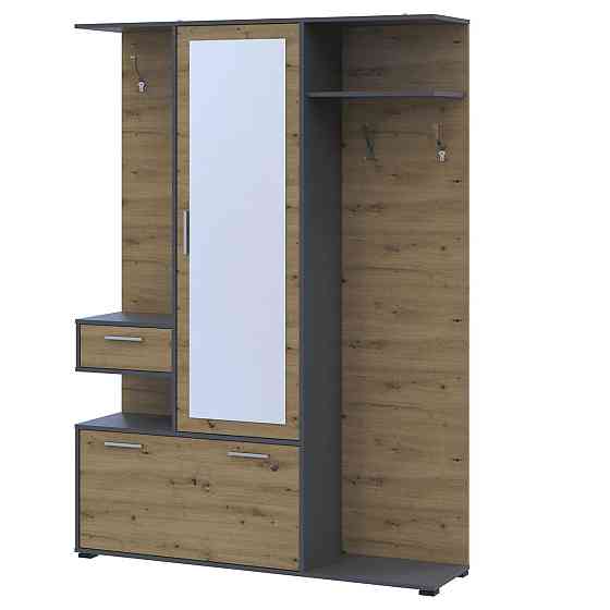 Прихожая Doros Финч 145х37х202 см Графит/Дуб артизан (DRS-011338) Днепр