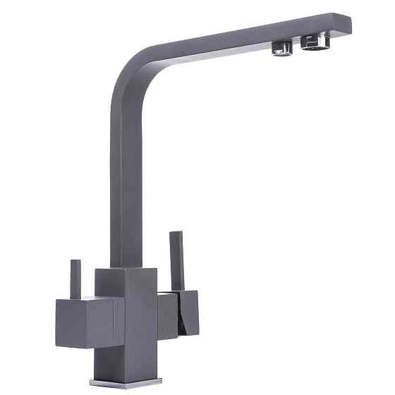 Смеситель для кухни под осмос Globus Lux LAZER GLLR-0111-3-TITANIUM Киев