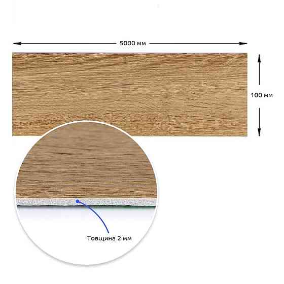 Молдинг виниловый самоклеющийся 5000х100х2мм Матовый (D) SW-00001798 Днепр