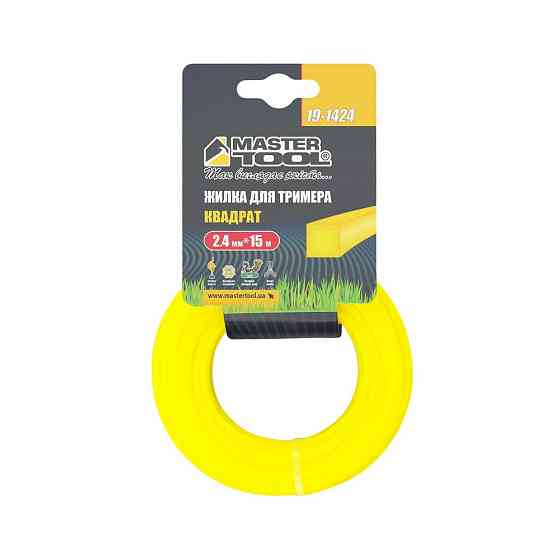 Волосінь для тримера MASTERTOOL КВАДРАТ 2,40 мм 15 м 19-1424 Рівне