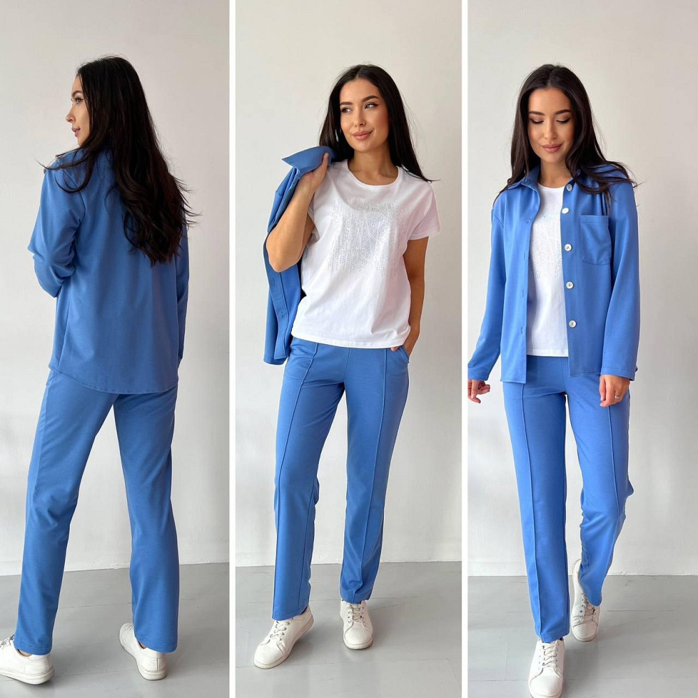 Женский костюм тройка с брюками двунитка.  42-56р Киев - изображение 2