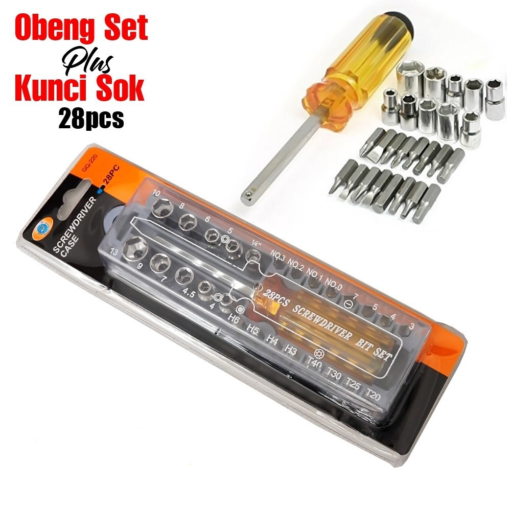 Набор инструментов отвёртка + биты + головки / Screwdriver Case GQ-220 Днепр - изображение 1