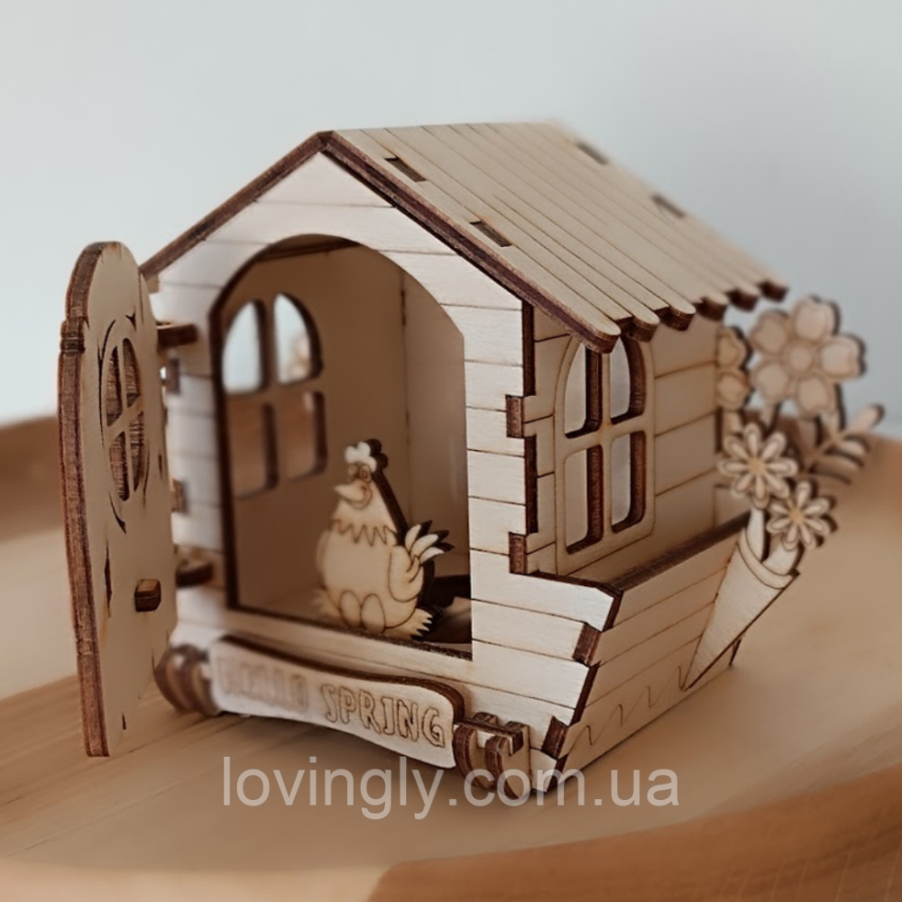 Пасхальный сувенир из дерева 