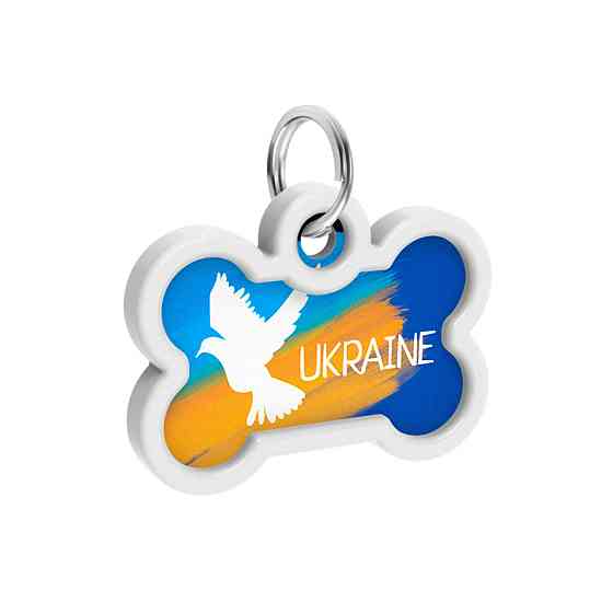 Адресник для собак и кошек металлический WAUDOG Smart ID с QR паспортом, рисунок 