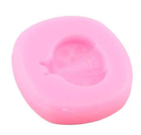 Молд силиконовый Божья коровка 33 на 30 мм розовый Киев - изображение 1