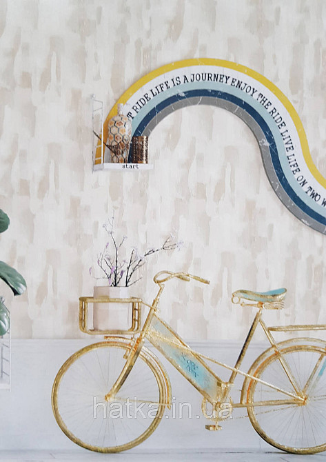 Шпалери вінілові на флізеліні гарячого тиснення DU&KA 1.06х10 вензель основа під штукатурку сірі коричневі Київ - фото 1