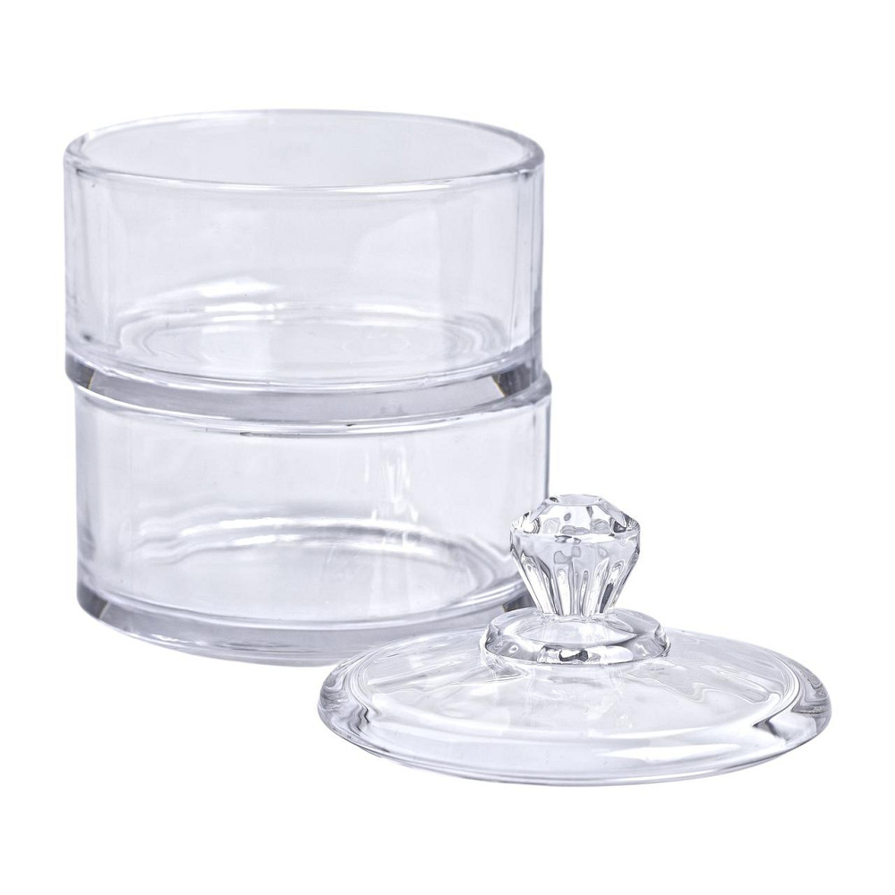 Yiwu Цукерниця двоярусна скляна см з кришкою кругла кругла HP-YH-23 Коломыя - изображение 4