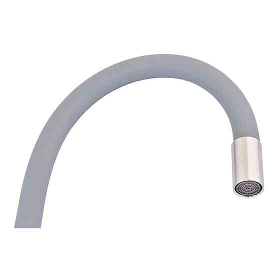 Кухонный смеситель Zerix Fox-011 с гибким серым изливом из нержавеющей стали SUS304 – надежный и стильный ZX4834 Харьков