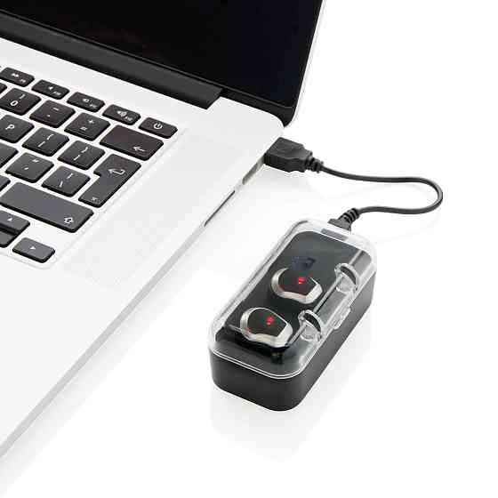 Наушники двойные беспроводные с футляром для переноски Ровно