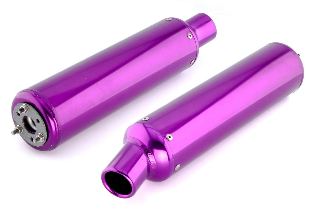 Глушник (тюнінг) 360*13 см (нержавіюча сталь, овал, фіолетовий, прямоток) 118 Мукачево - фото 1