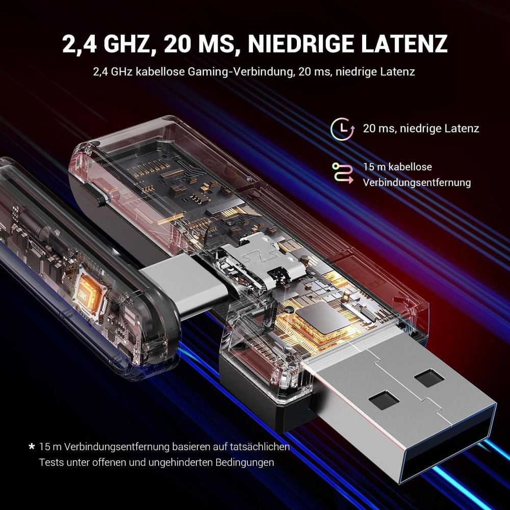 Беспроводная игровая гарнитура Bluetooth 2,4 ГГц, 3,5 мм наушники накладные полноразмерные для PC PS4 PS5 Mac Киев - изображение 8