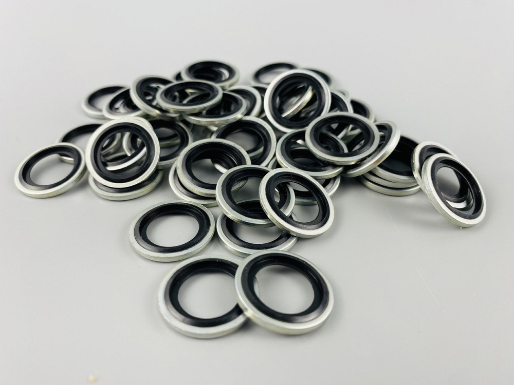 Шайба з гумовим кільцем NBR всередині (розмір 3/4), для гідравліки, олії, води, повітря. Мукачево - фото 1