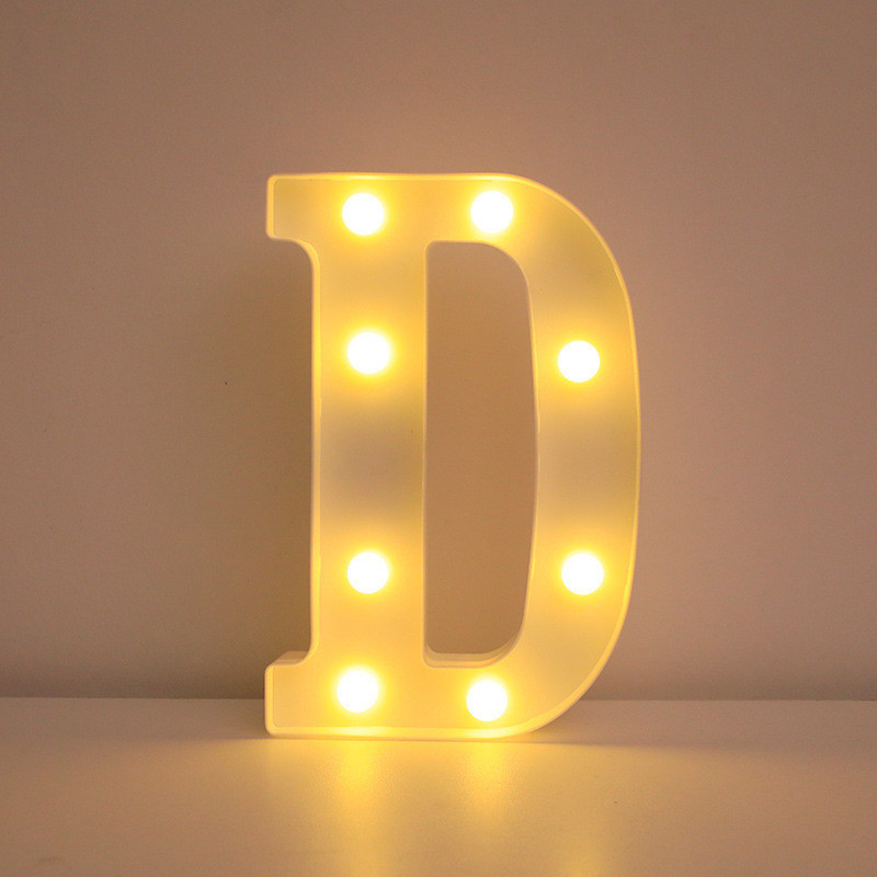 Буква с подсветкой D объемная маленькая 21 на 15 см белый Киев - изображение 1