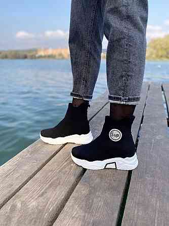 No brend Кросівки жіночі Q-7 чорні (весна-літо, сітка) (3172) Коломия