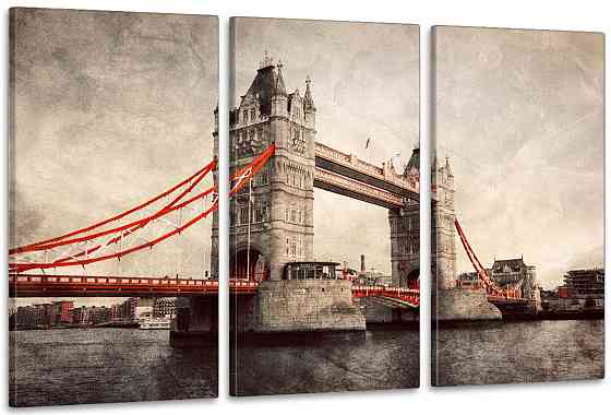 Модульная картина в гостиную / спальню  Старий Лондон    ART-295_3A Киев