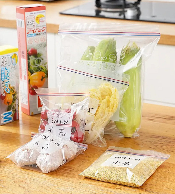 Набір вакуумних zip пакетів для зберігання продуктів розмір L 29 х 31 см, прозорий 10 шт Кам'янець-Подільський - фото 3