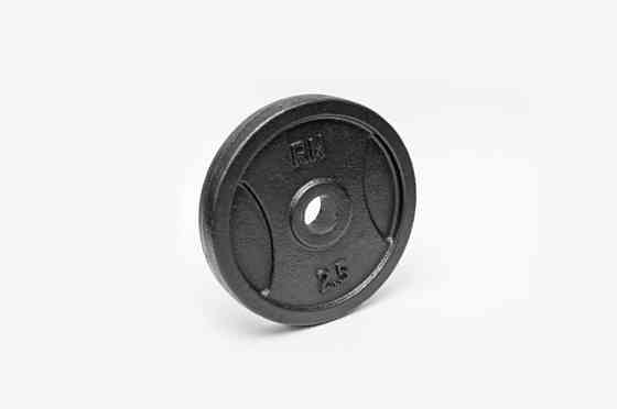 Диск чавунний 2.5 кг на гриф 25 мм Гантелі, гирі, штанги і диски металевий Київ