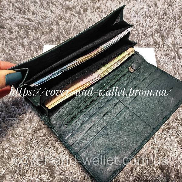 Зелений класичний жіночий гаманець на магнітах з монетницею Marco Coverna 1412 Київ - фото 4