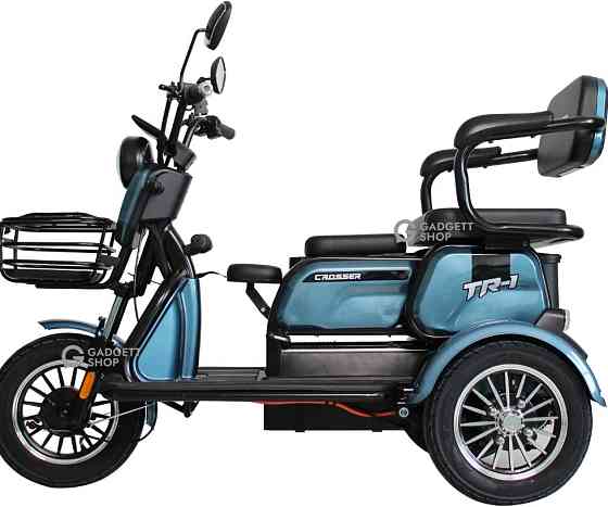 Електроскутер триколісний Crosser TR1 PRO (1200ВТ 72В 24Ah) - Синий. Харьков