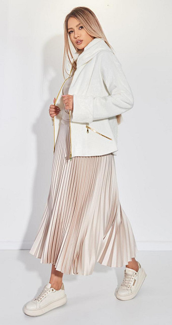 Легка біла шубка (42) Київ - фото 3