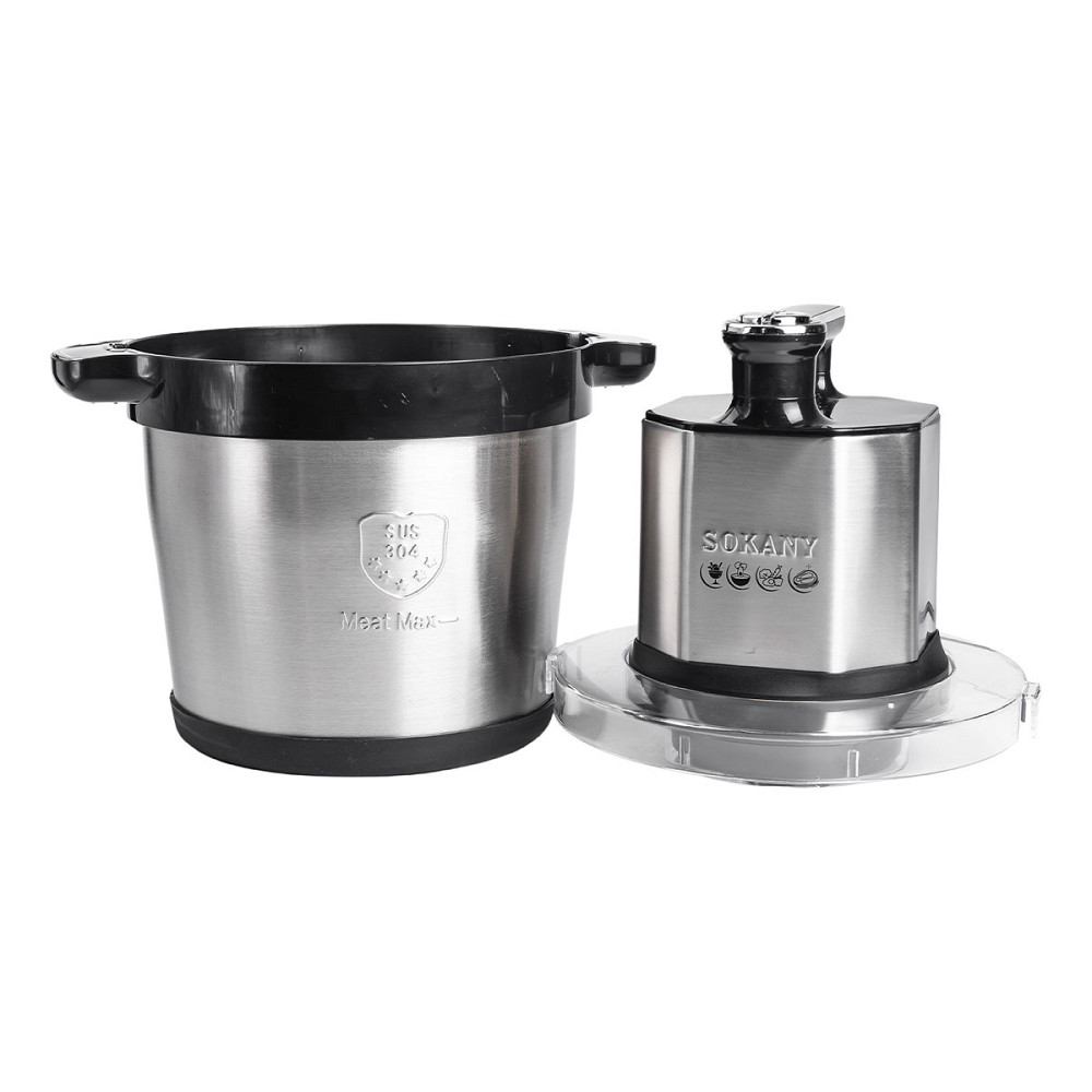 Sokany Чопер подрібнювач 800 Вт з чашею на 4,5 літрів 6 лез м'ясорубка Sokany SK-06033 Коломия - фото 2