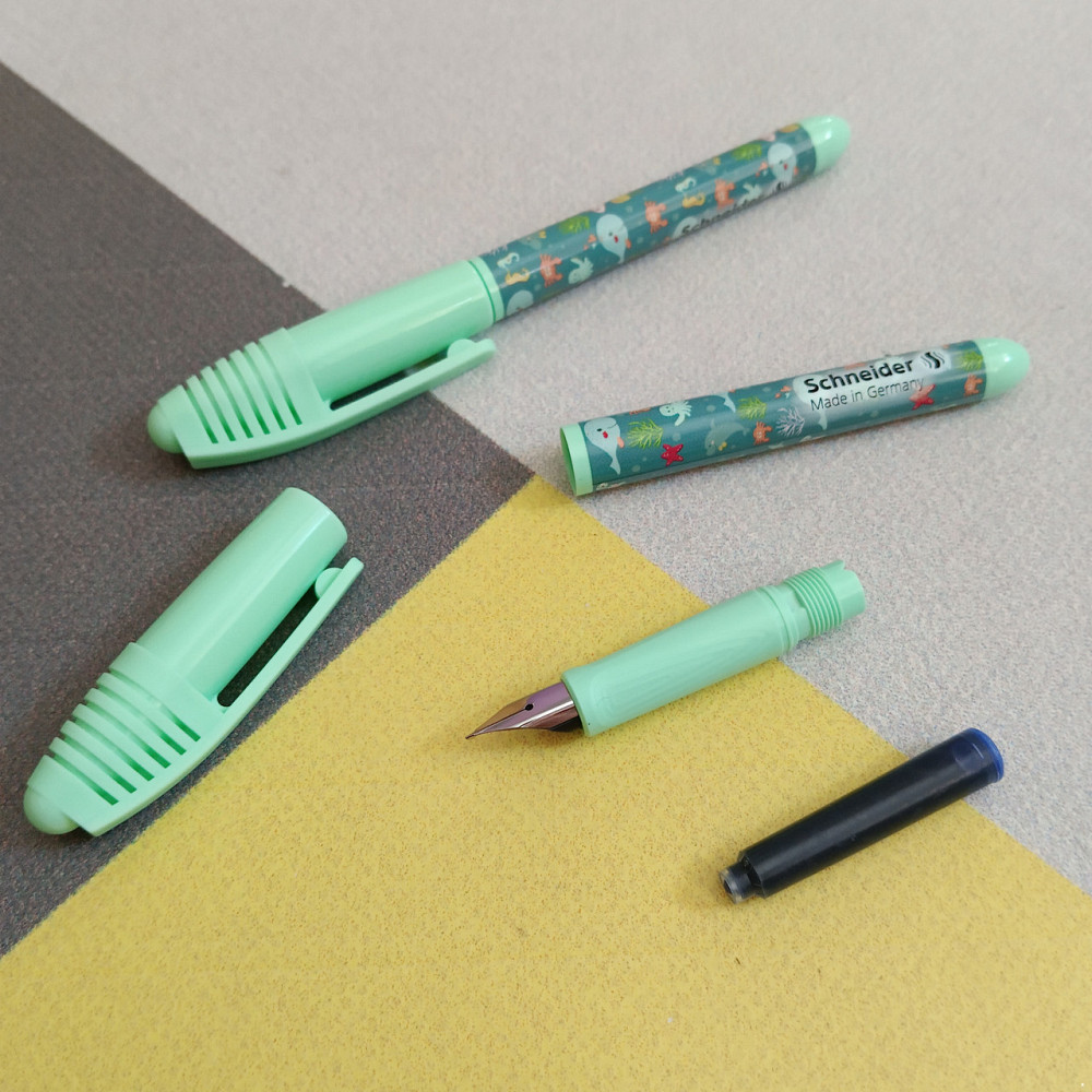 Ручка чорнильна Schneider відкрите перо та 4 капсули Київ - фото 3