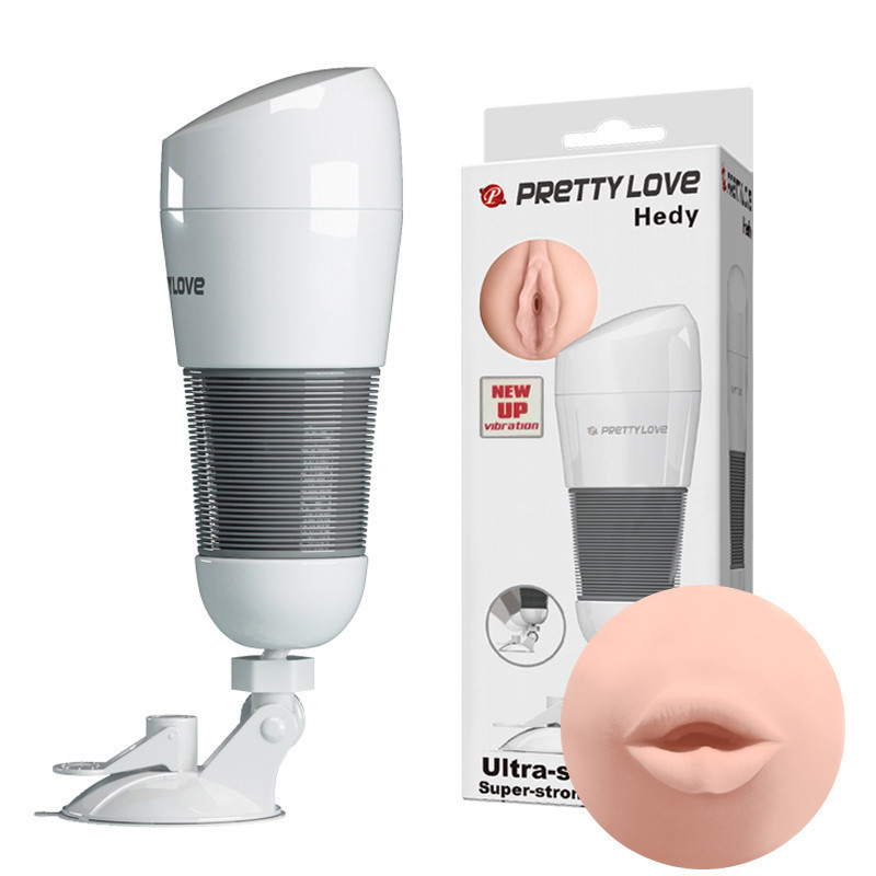 Мастурбатор рот Pretty Love Hedy с вибрацией, на присоске, 27 × 8,6 см Sex Aura Киев - изображение 1