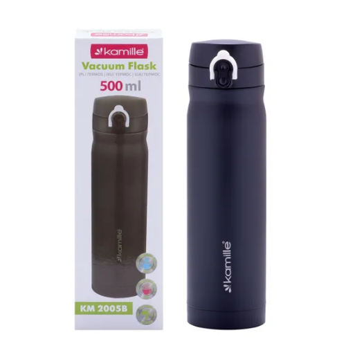 Термопляшка 500мл нержавіюча сталь (блакит/фіолет/помаранч/салат) KAMILLE 2005B Житомир - изображение 5