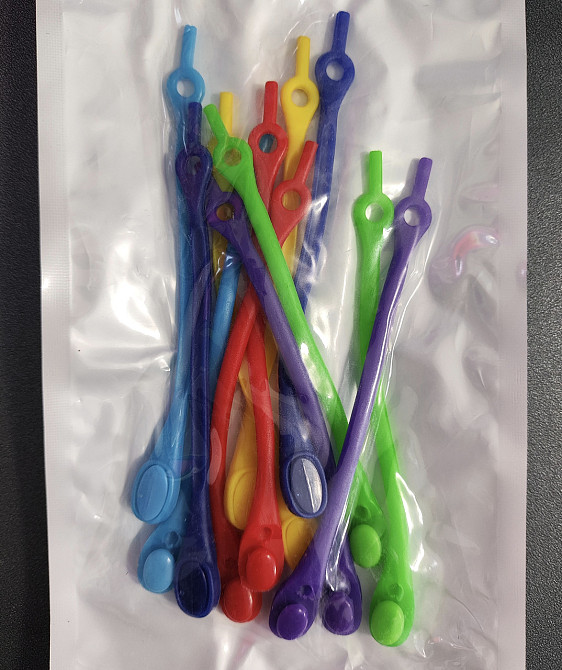 Шнурки силиконовые разноцветные 12 шт Смела - изображение 6