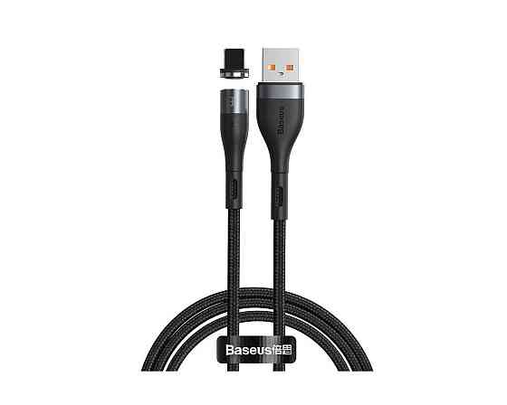 Кабель Baseus Zinc Magnetic Safe Fast Charging Data Cable USB to Micro 2.1A 1m Gray+Black Киев