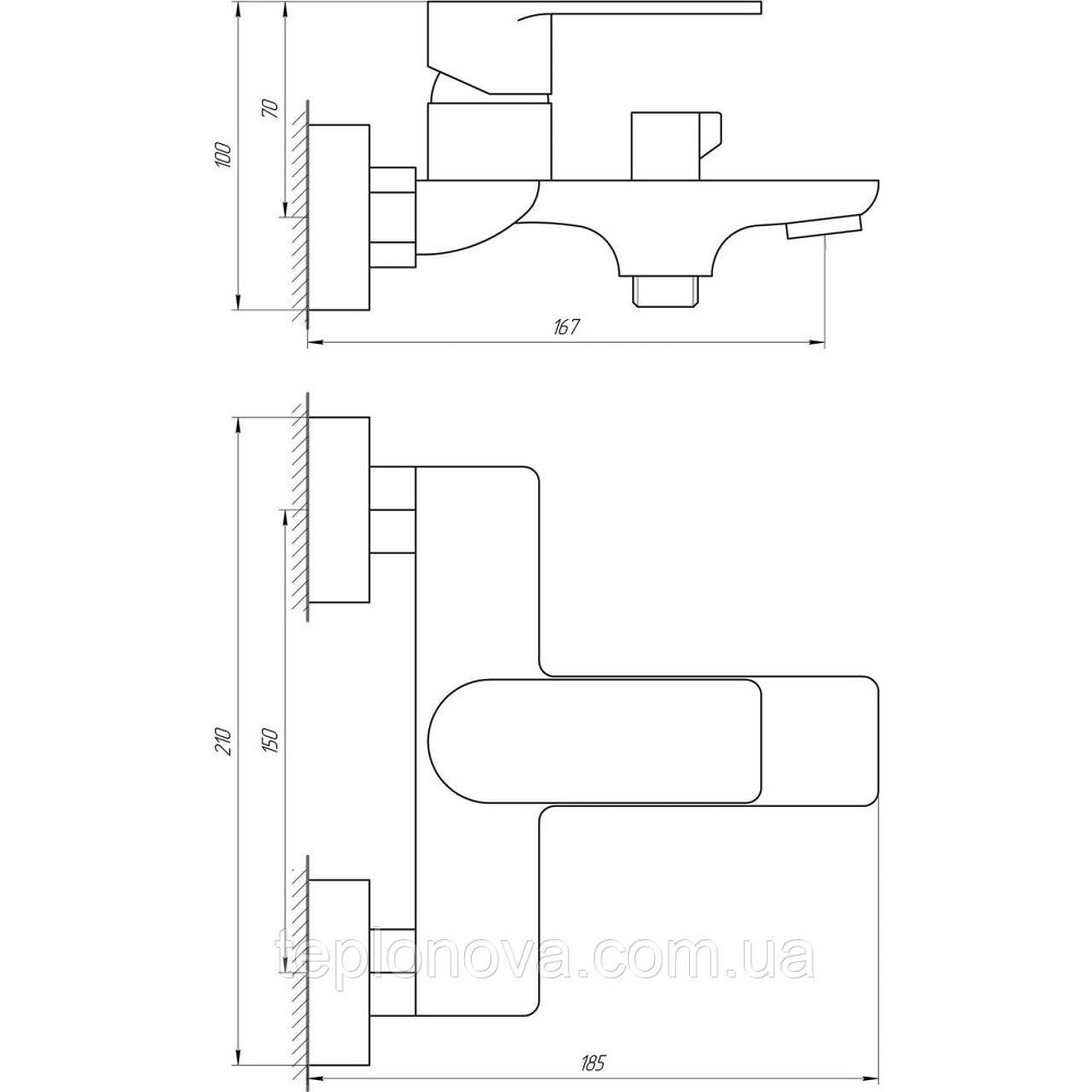 Смеситель для ванны Globus Lux Niagara GLN-0102N Черновцы - изображение 5