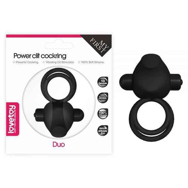 Ерекційне віброкольцо Power Clit Cockring, Black Sex Aura Київ - фото 1