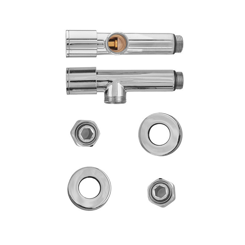 Комплект кранів для рушникосушки кутовий Koer KR.SET.533 - M1/2''xM1/2'' подовжений, хромований (KR5842)   ( 22297 ) Харьков - изображение 3