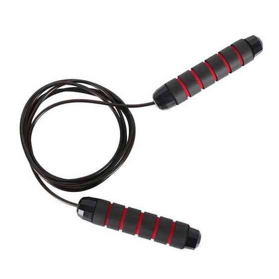 Скакалка швидкісна PowerPlay 4210 Power Weighted Jump Rope Чорна (2,7m.) Кам'янське