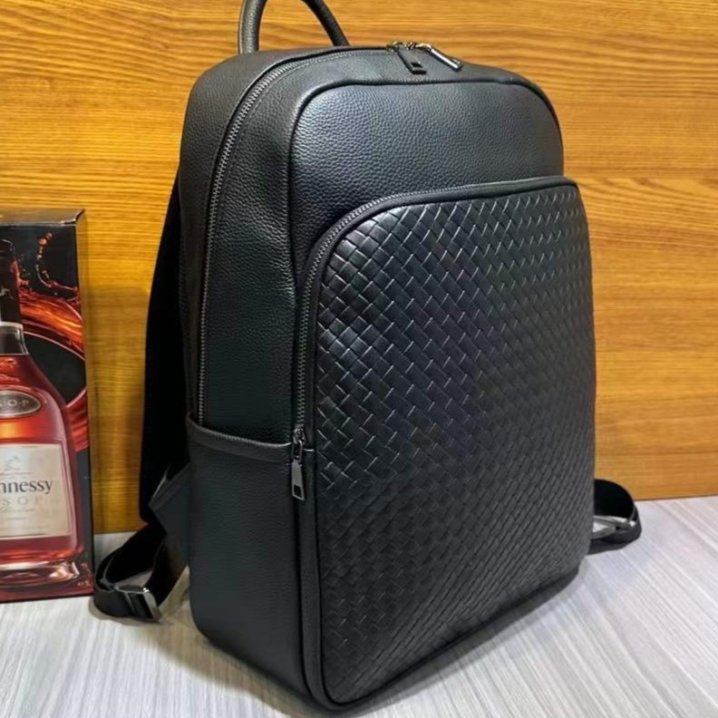 Чорний чоловічий рюкзак з натуральної шкіри для ноутбука Київ - фото 7
