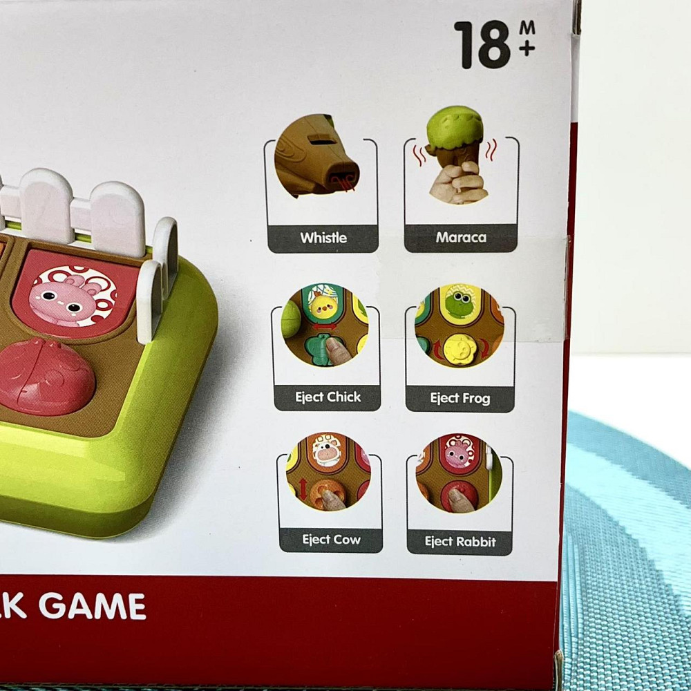 Розвиваюча гра Весела ферма 4 кнопки 4 тварини свисток (YL 369) Чернігів - фото 3