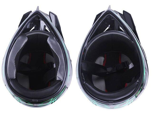 Шолом мотоциклетний кросовий MD-905 (чорно-зелений, size S) Мукачево - фото 6