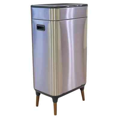 Контейнер для сміття JAH Сенсорний на ніжках Срібний металік 40 л (20255) Вінниця
