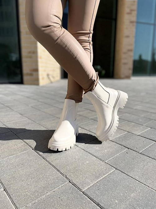 Черевики жіночі GREMMY бежеві шкіра натуральна зима висота 13 см (604/1) 35р.37р.38р. Коломия - фото 9