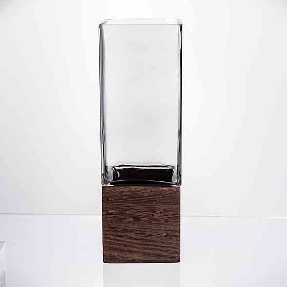 Yiwu Ваза для квітів квадратна скляна 10×10×30 (см) декоративна HP-19-160-4 Коломия