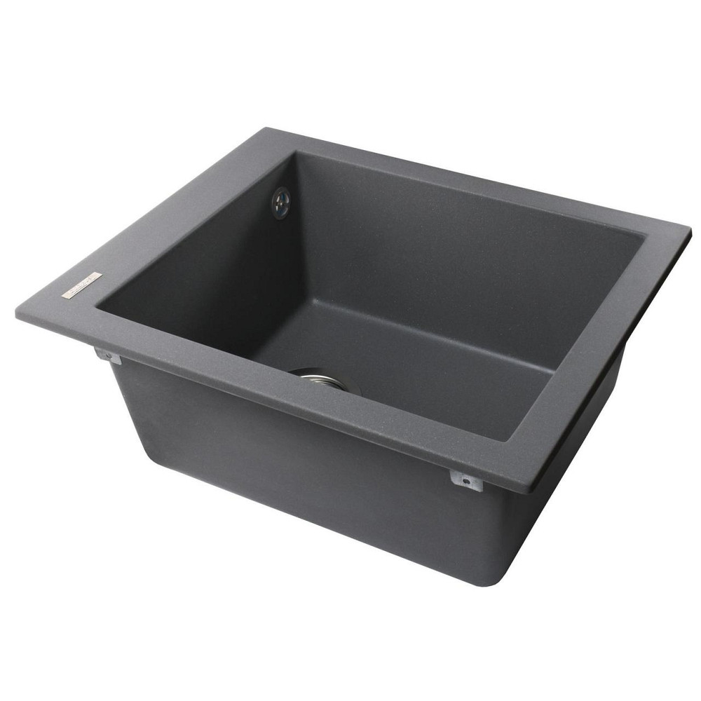 Гранітна мийка Globus Lux LAMA сірий металік 410х500мм-А0003 (000002993) Київ - фото 3