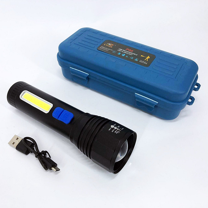 Фонарь лед тактический CB-C11-P50-COB, Сверхмощный фонарь лед Ручной с 18650 аккумулятором GS-85 Львов - изображение 7