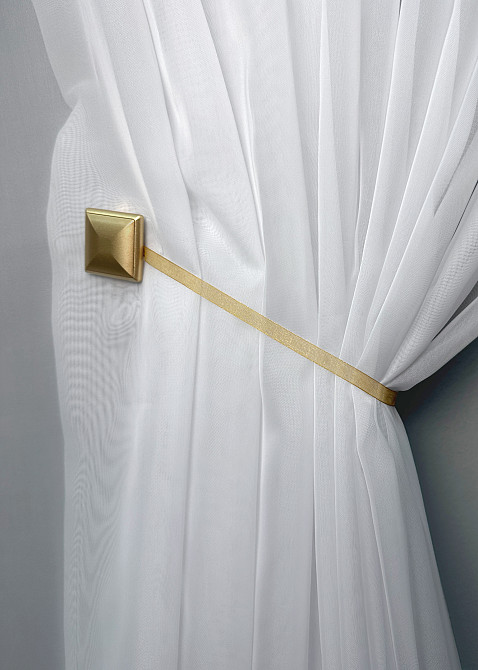 Магниты для штор и гардин Квадрат двусторонние набор 2 шт Золотистый (81-276) Киев - изображение 6