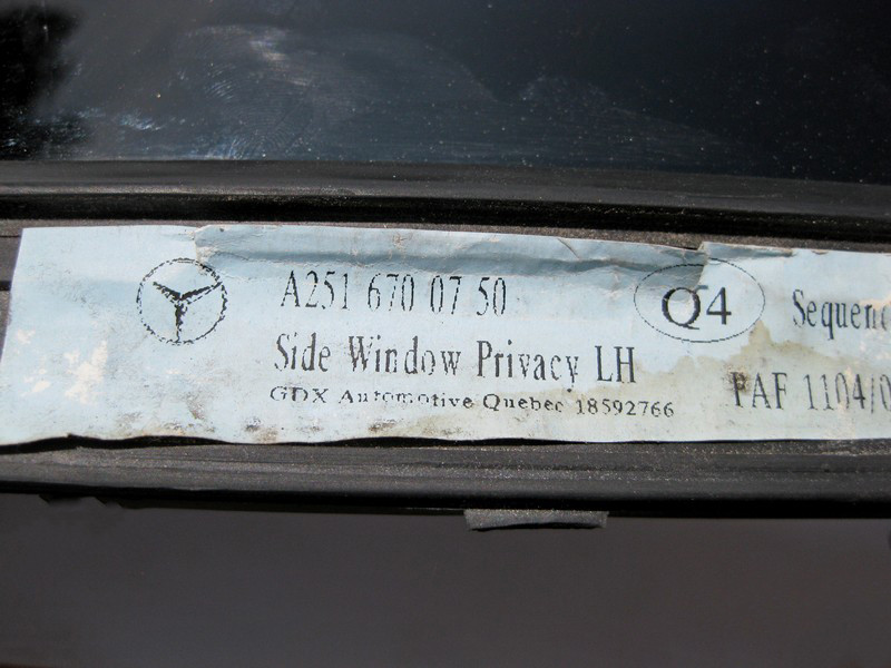 Mercedes-Benz  A2516700750 Форточка заднього лівого крила R-Class W251 43R-000266 Одесса - изображение 3