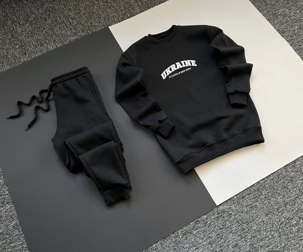 Чорний весняний костюм UKRAINE XXL Чернівці - фото 1