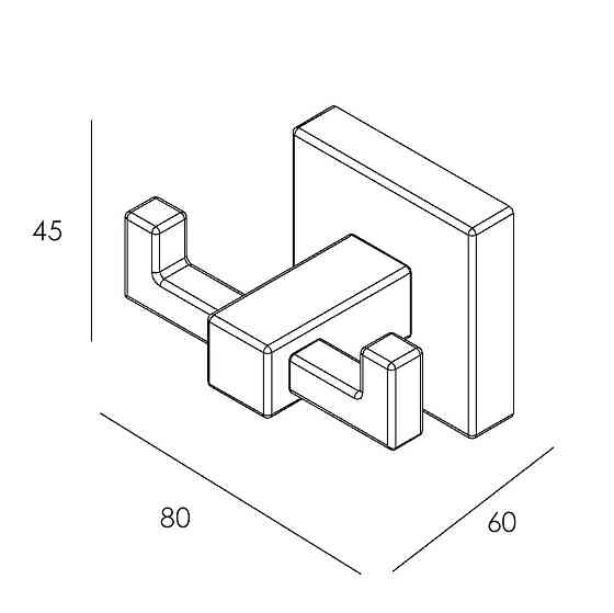 Гачок для рушників у ванну IMPRESE BILOVEC подвійний хром Київ