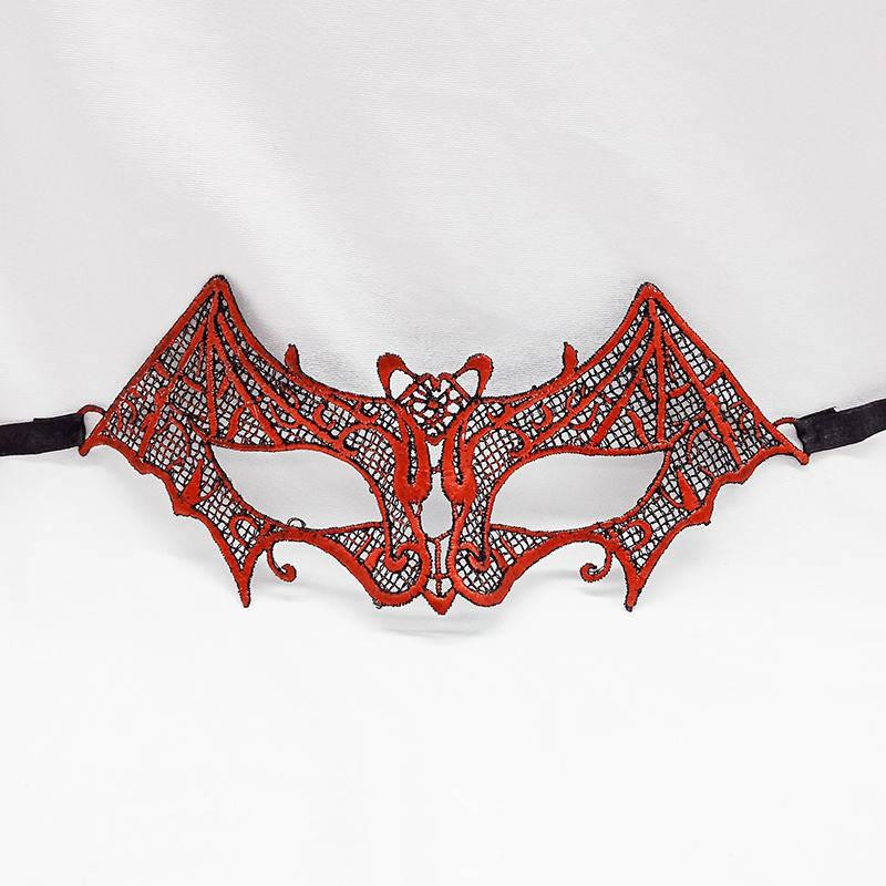Маска із тканини на обличчя Кажан карнавальна 24 на 9 см червоний Київ - фото 1
